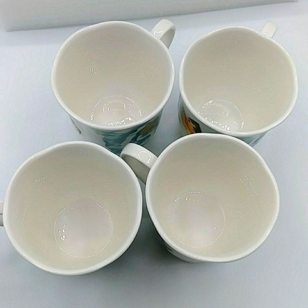 2x ๐ฆHP! 4 Butterfly Meadow Mugs by Lenox. Blue Thistle-like Flower. - Picture 7 of 13